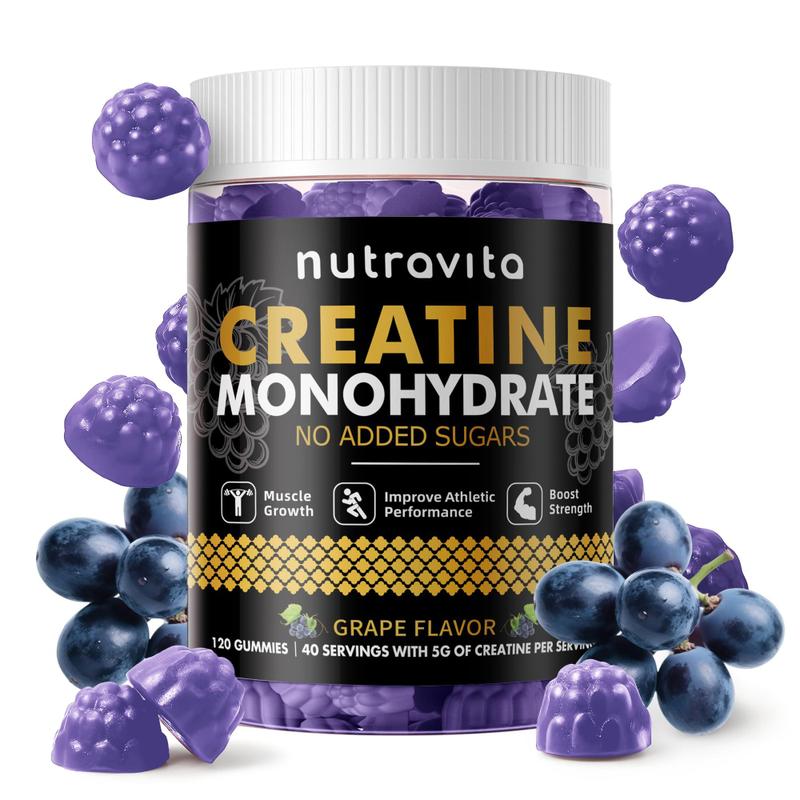 Gomas de creatina monohidratada Nutravita 5g Vegan 120 unidades