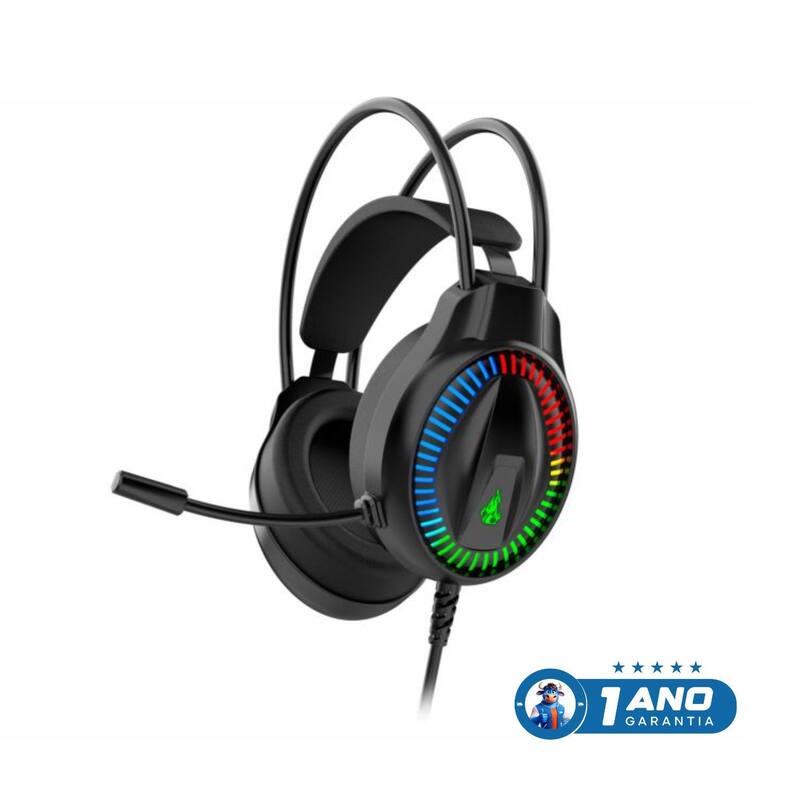 Headset gamer ar89 surround 7.1 conexão via usb led