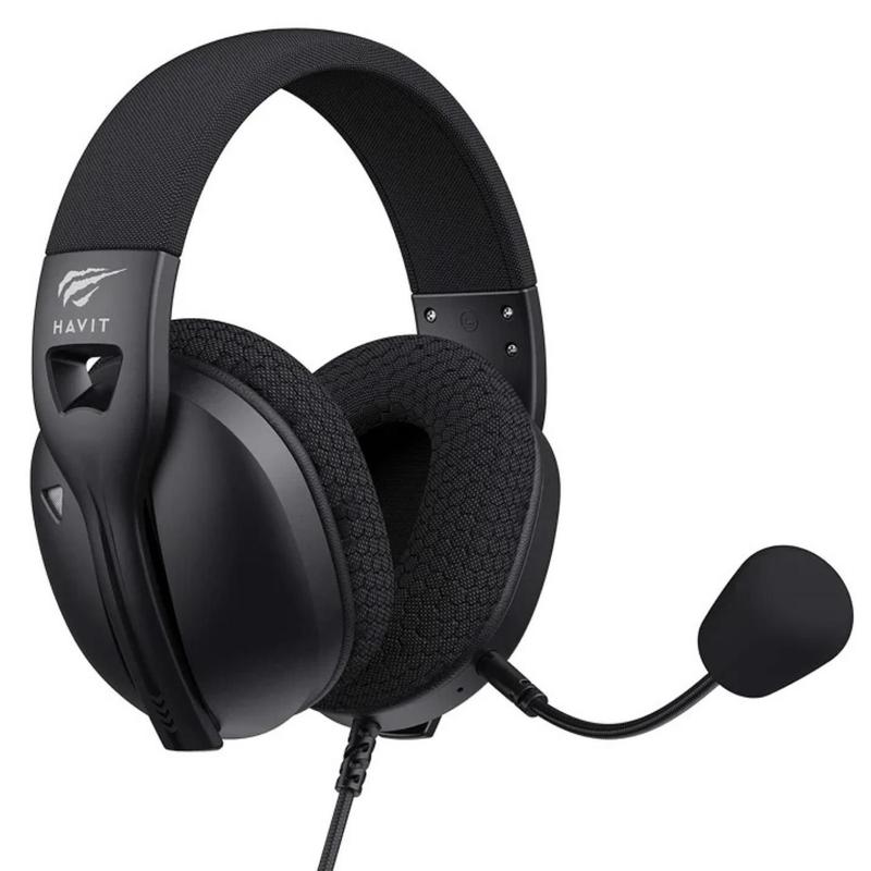 Headset Gamer Havit Fuxi H5D Audio Imersivo 50mm Microfone Destacável Preto P3 PC Console Celular