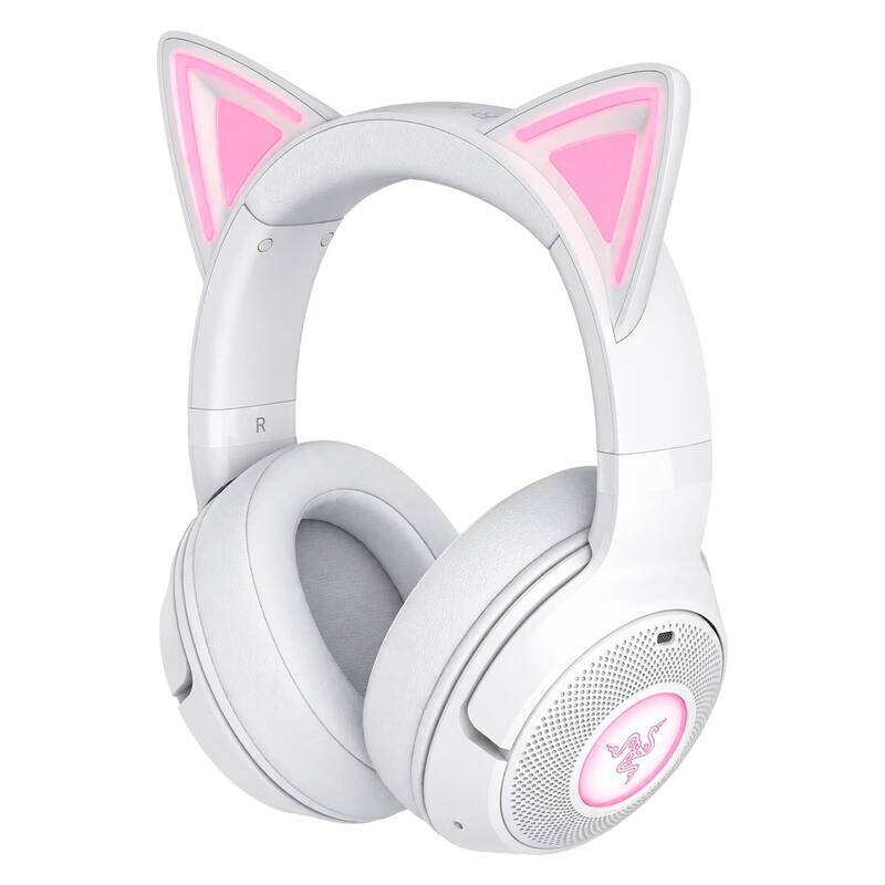Headset Gamer Razer Kraken Kitty V2 RZ04-04860600-R3U1 RGB Wireless - Branco