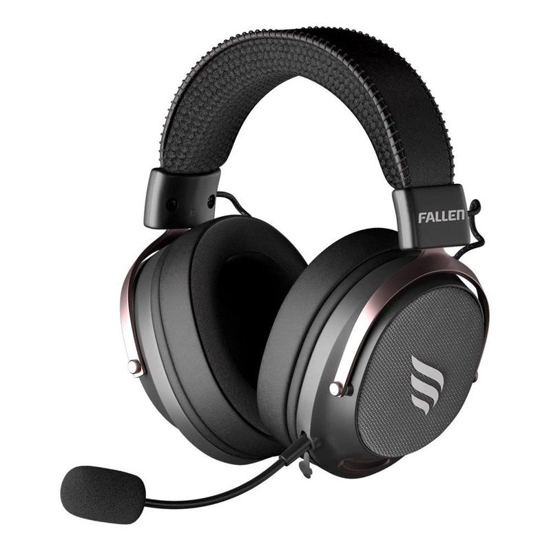 Headset Gamer Sem Fio Fallen Morcego Pro Wireless, 7.1 Virtual, Surround, Bluetooth 5.2, Microfone Destacável, Preto - HE00062