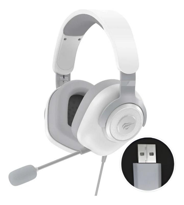 Headset Gamer Havit H2230U USB 7.1 Som Surround Para PC PS4 PS5 Microfone Removível E Almofada Memory Foam Confortável