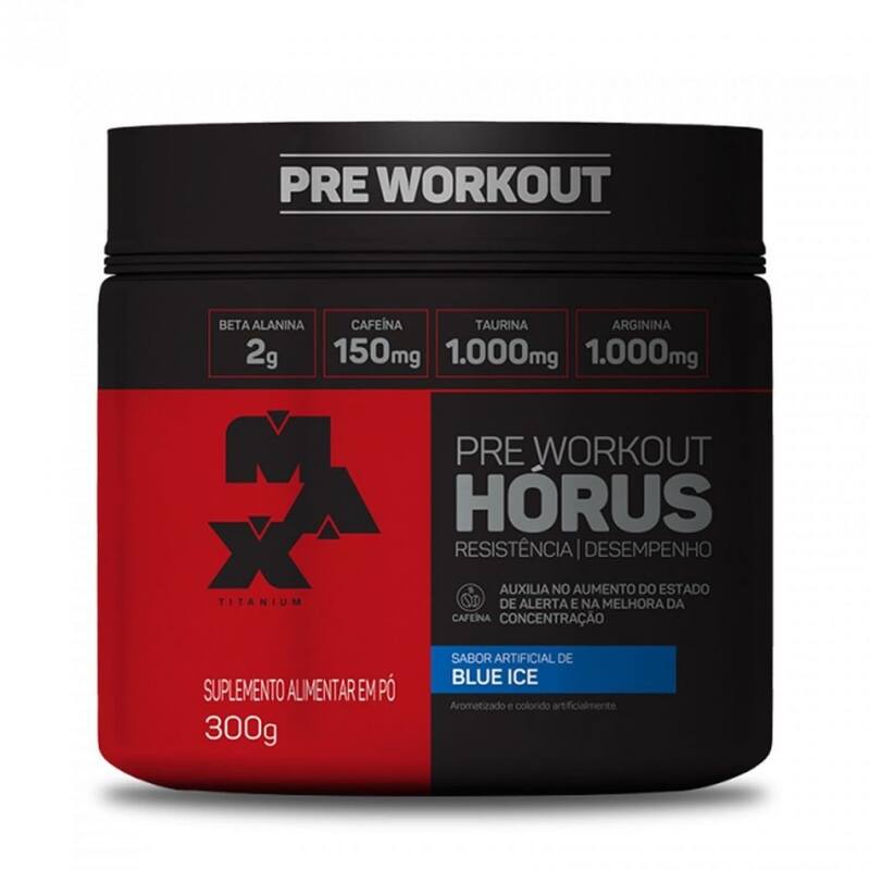 Pré-treino horus pote 300g sabor blue ice