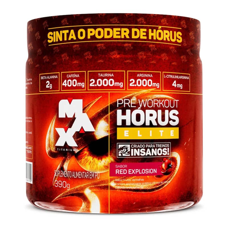 Hórus Elite - 390g - Pré Treino - Max Titanium