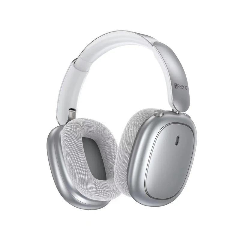 Hrebos Premium HP-400 Condor Sound Bluetooth 6.0 Headphone Over-Ear com Graves Potentes e Até 21h de Bateria COR:BRANC