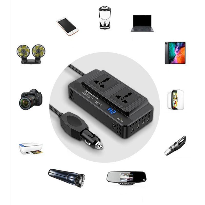 Inversor Conversor 400w 12v Para 110v Tomada + 4 Usb 5v 1.2a