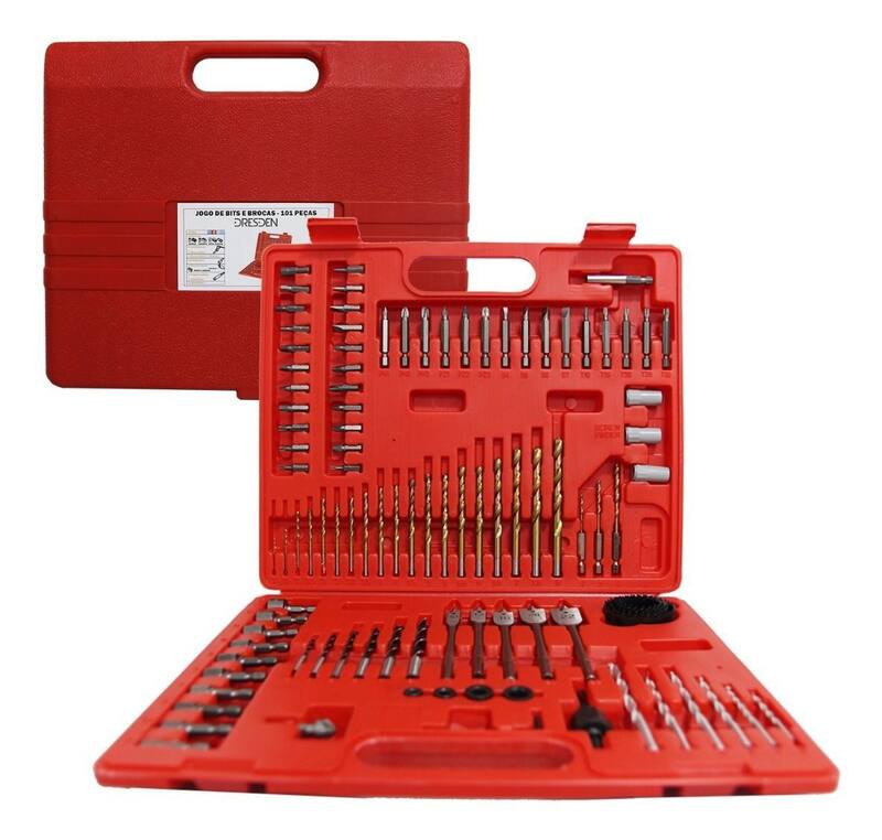 Jogo De Acessórios Brocas E Bits Com 101 Pç + Maleta