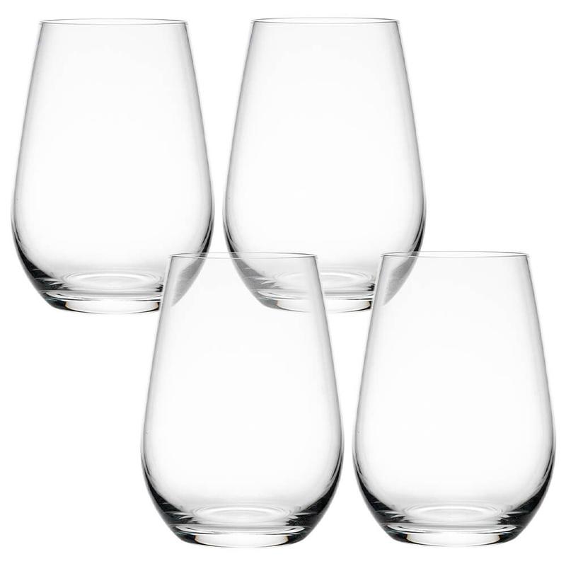 Jogo de Copos de Cristal Transparente Versat 500ml 4 peças - Seu Lar