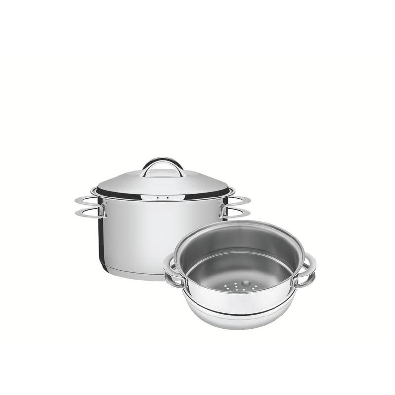 Jogo De Cozi-vapore Tramontina Solar Aço Inox 16cm 2 Peças
