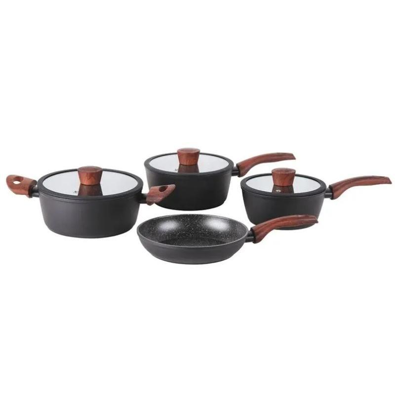 Jogo de Panelas Brinox Antiaderente Ceramic Life 4 Peças Sirius com Indução Vanilla