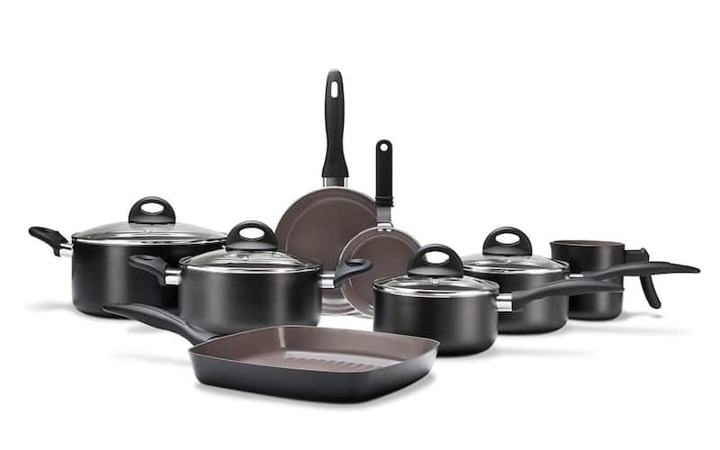 Jogo de Panelas 8 Peças Ceramic Life Smart Plus Brinox - Cinza