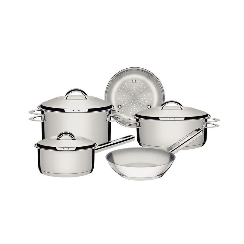 Jogo de Panelas Tramontina Solar Aço Inox Fundo Triplo 5Pç