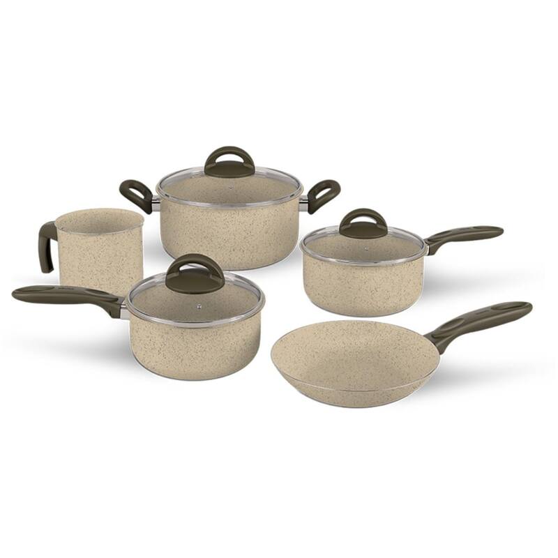 Jogo panelas 5 pcs ceramic life suprema vanilla brinox 7244/100