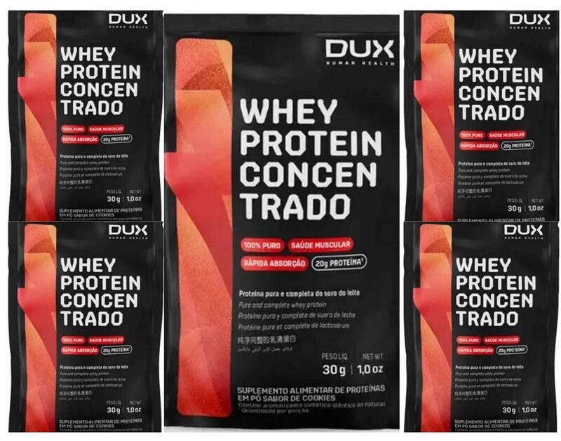 Kit 05 Whey Protein Concentrado CHO,CHOB,DDL,MOR,NEU Dux NutritIon