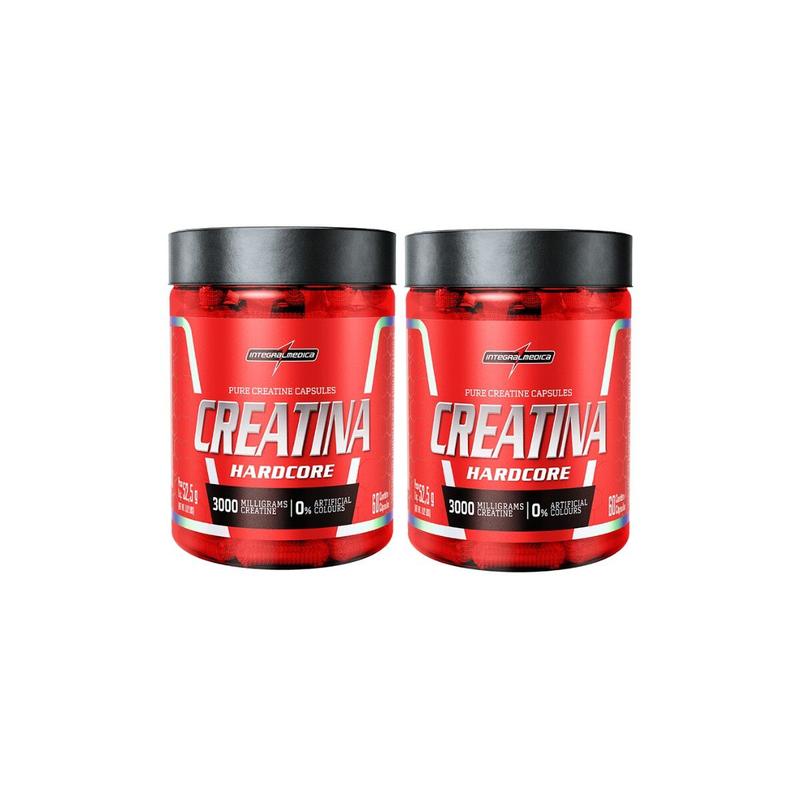 Kit 2 Creatina Integralmédica Hardcore 60 Cápsulas