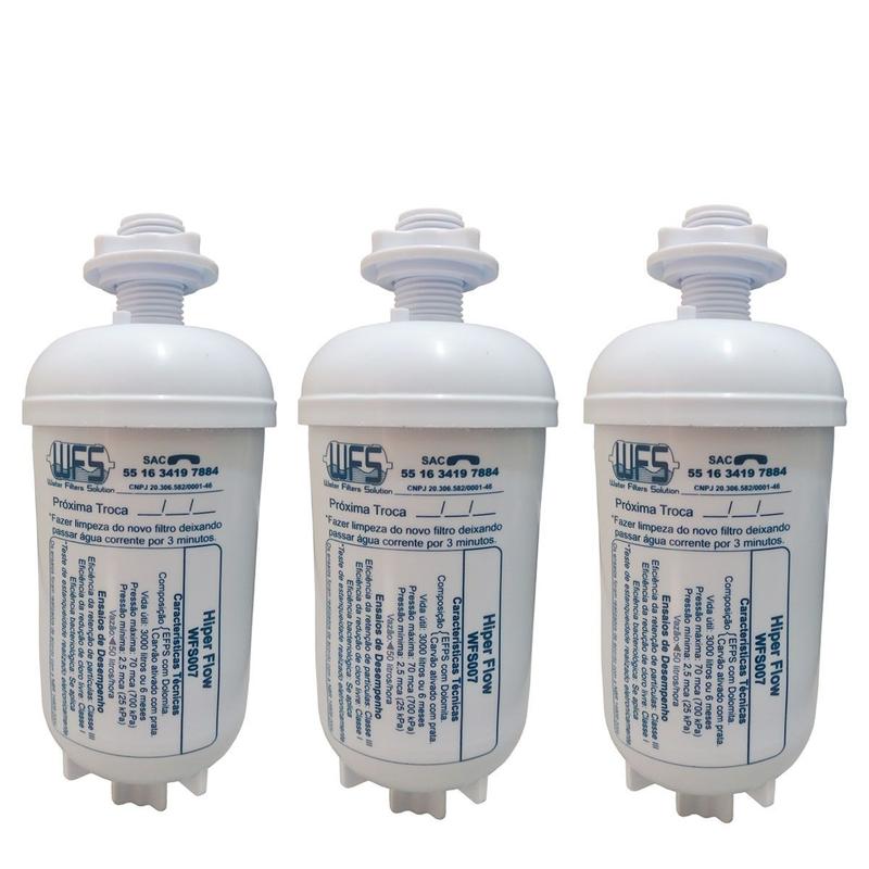 Kit 3 Refil Filtro Vela Compatível Com Bebedouro De Pressão Coluna IBBL Begel Belliere
