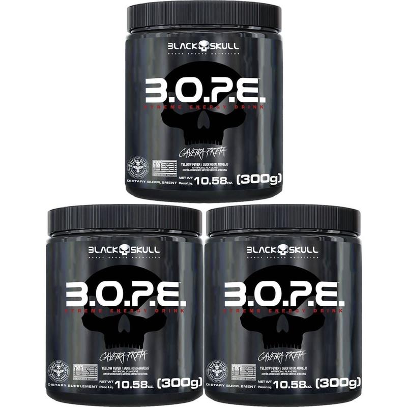 Kit 3X BOPE Beta Pure - 300g Frutas Amarelas - Black Skull
