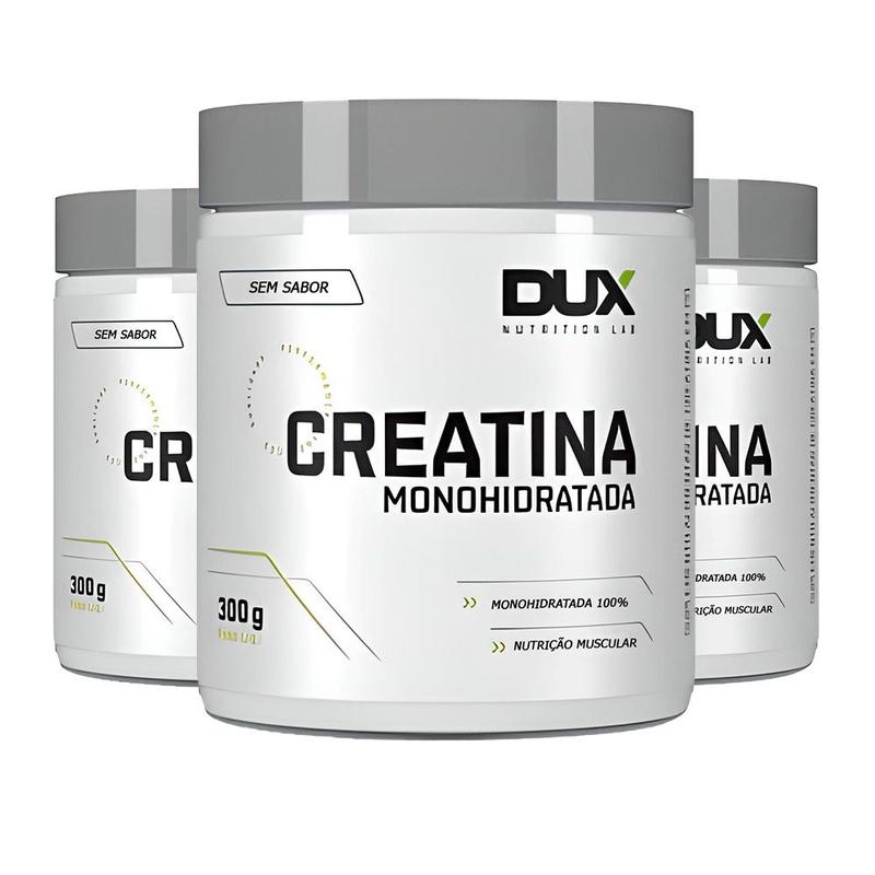 Kit 3x Creatina Monohidratada 100% Pura 300g - Dux Nutrition