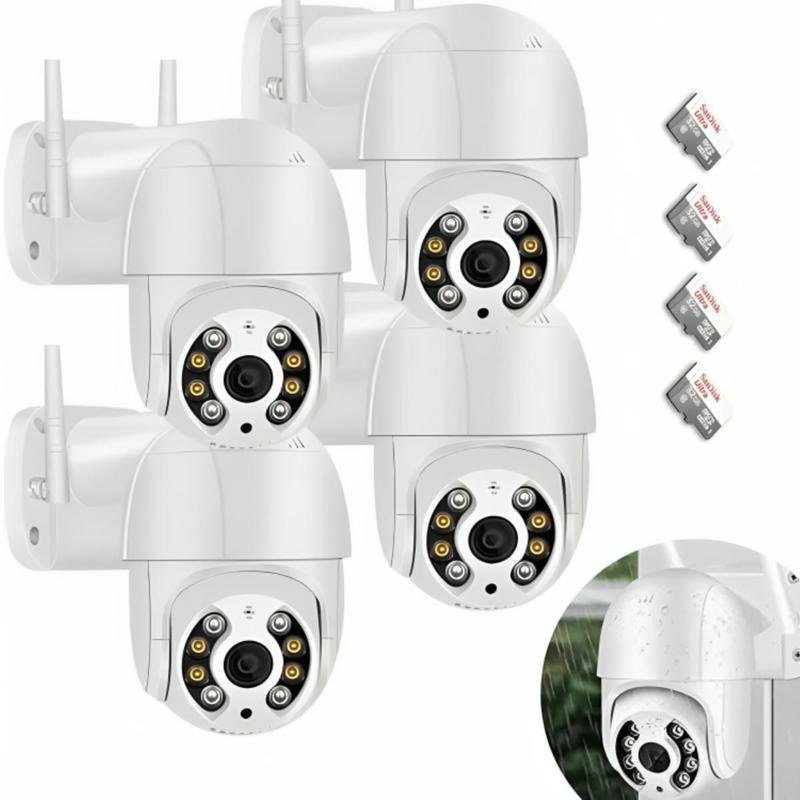 Kit 4 Câmeras Ip Wifi A8 Hd 1080p Segurança Branco Rotativa
