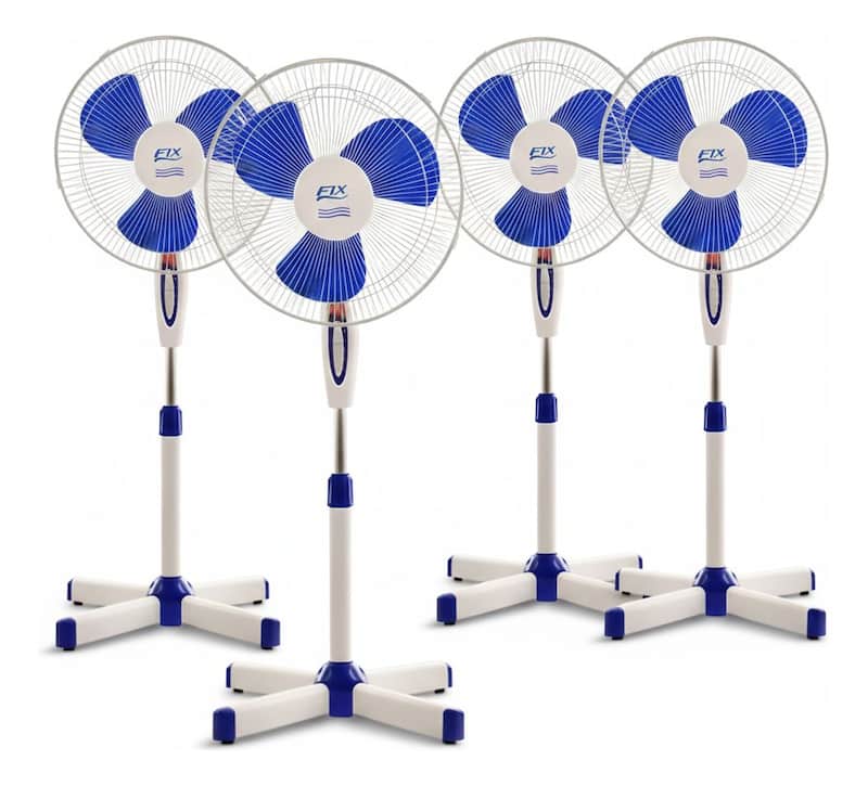 Kit 4 Ventiladores Coluna Fix 40cm Alta Potente E Ajustável