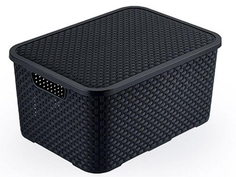 Kit 6 caixas organizadoras rattan com tampa, 7 litros, foto 2 do anúncio