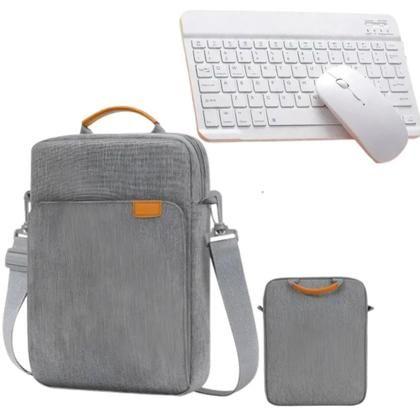 Kit Bolsa Pasta alça Transporte + Teclado Compativel Samsung Galaxy Tab A9+/A9 Plus 11" 2023-2024, A11+/A11 Plus 11" 20