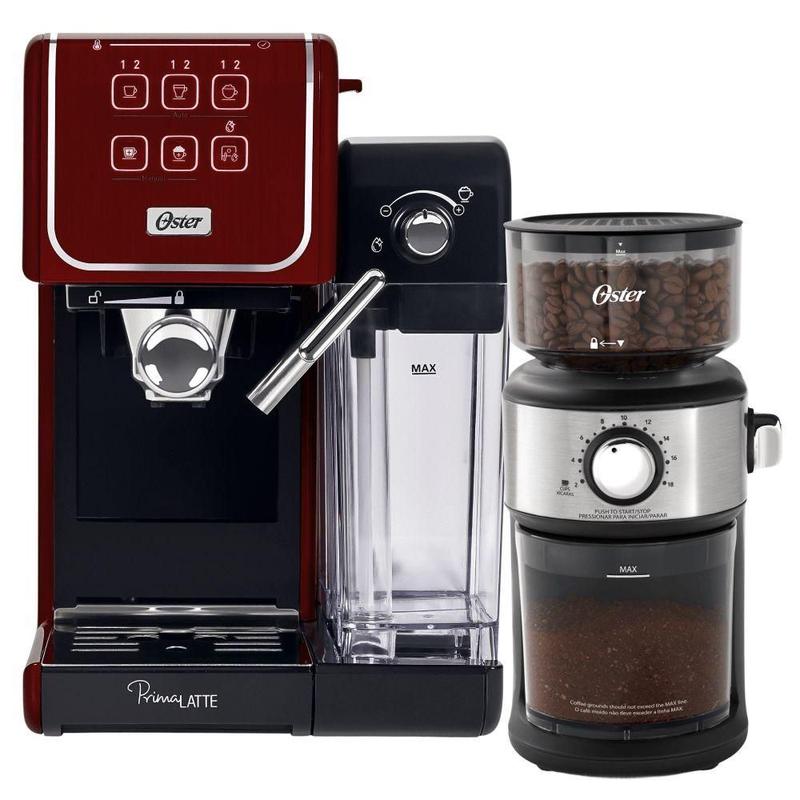 Kit Cafeteira Espresso Oster Primalatte Touch + Precision 18 Xícaras 220V