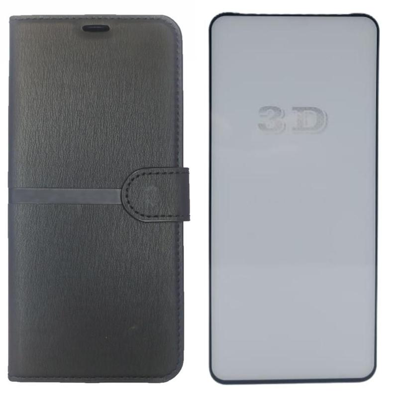 Kit Capa Carteira Compatível c/ Motorola G52 + Película 3D