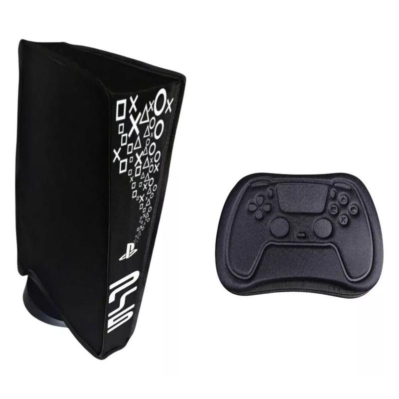 Kit Capa Protetora Antipoeira Ps5 Console + 1 Case Estojo