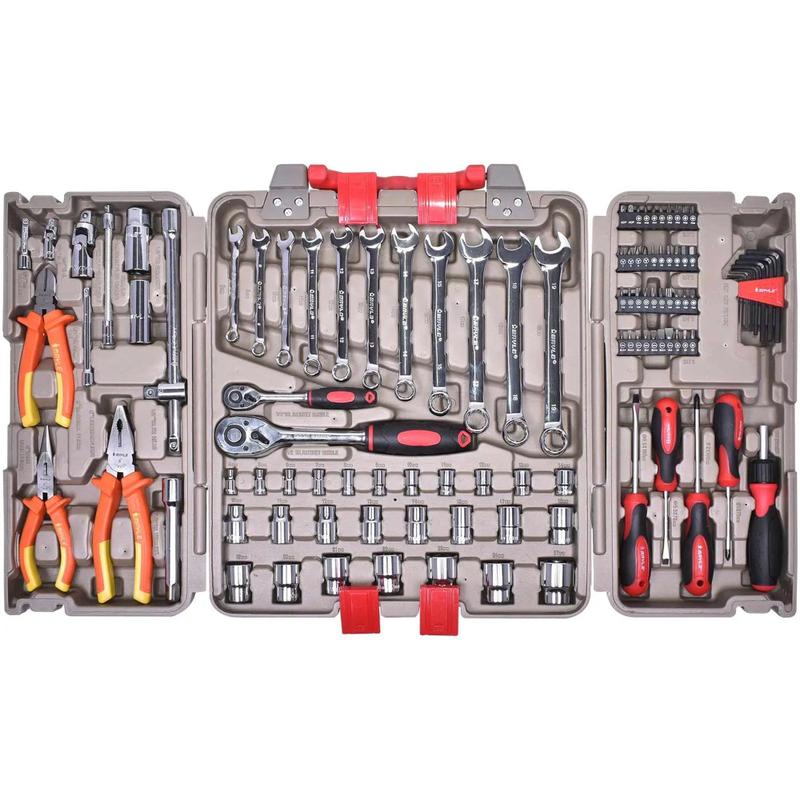 Kit De Ferramentas Profissionais Mayle 110 Peças Com Catraca 72 Dentes
