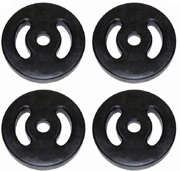 Kit Halter Musculação 12Kg Anilhas, Barras E Presilhas