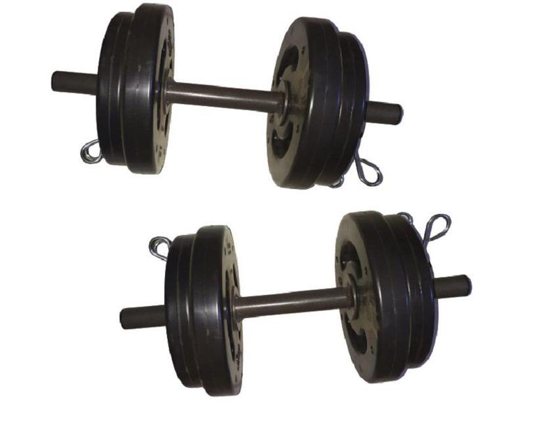 Kit Halter Musculação 20kg Completo Anilhas Barras Presilhas