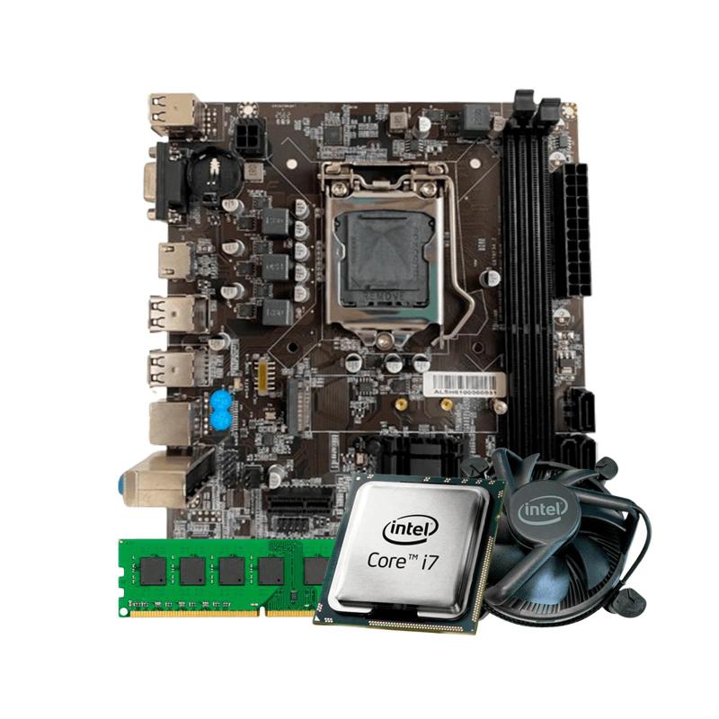 Kit Processador i7 3770 + Placa Mãe H61 DDR3 HDMI VGA USB + Memoria 8GB DDR3 + Cooler