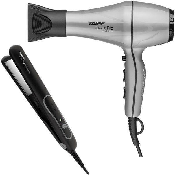 Kit Taiff - Secador Style Prata Pro 2000W 127V + Prancha Style Prata Pro Titanium 230ºC - BV