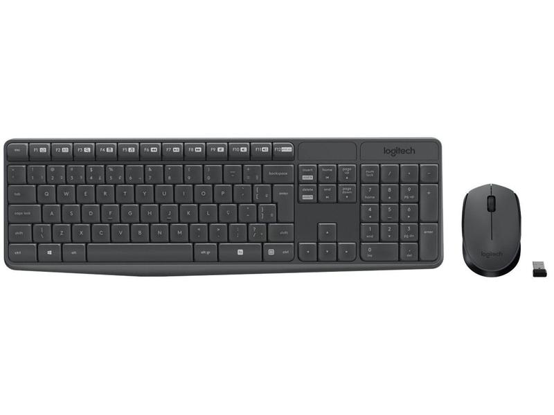 Combo Teclado+mouse Logitech Mk235 Wireless Compact Usb Pret