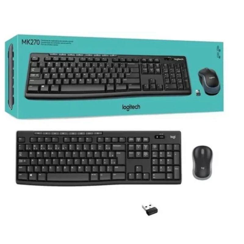 Kit Teclado E Mouse Sem Fio Mk270 Preto Logitech