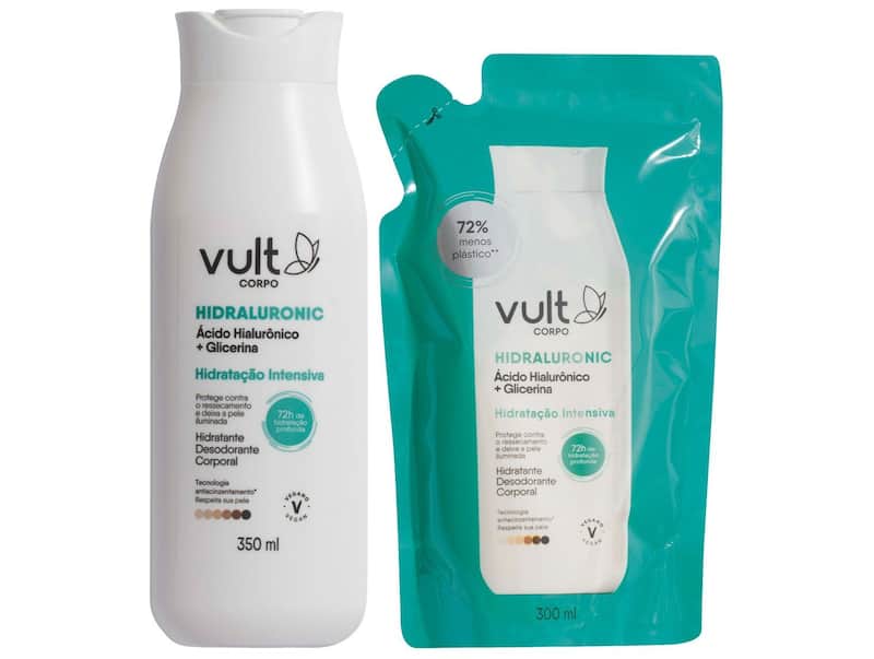 Kit Vult 1 Hidratante Corporal 350ml + 1 Refil Hidratante Corporal 300ml Hidraluronic