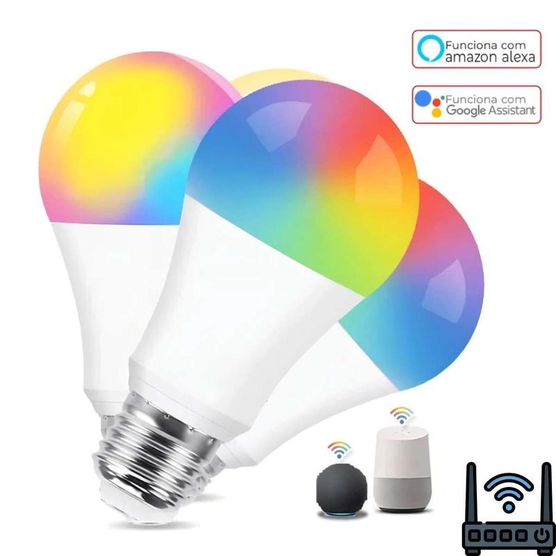 Lâmpada Led Inteligente RGB Wifi Luz Suave e Potente