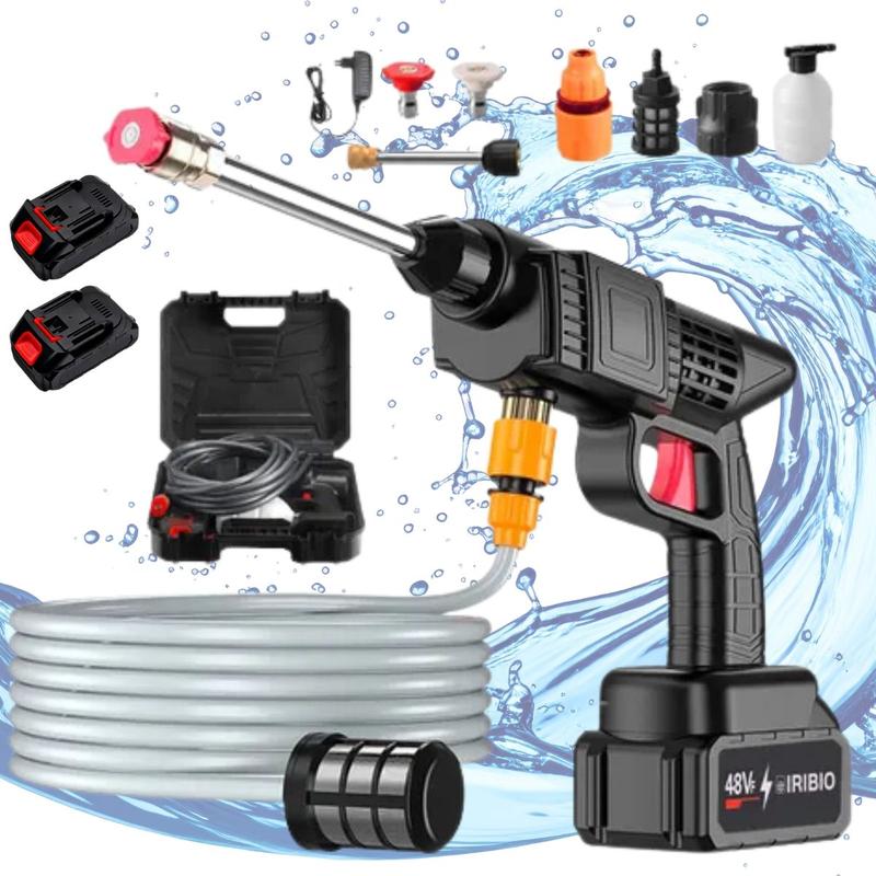 Lavadora Lava Jato Portátil Alta Pressão Recarregavel Kit 2 Baterias 48V Com Maleta Bivolt 127v 220v