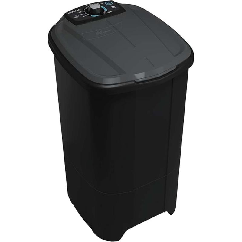 Lavadora Semiautomática Tanquinho Newmaq 20,5 Litros/Kg Preta 220V