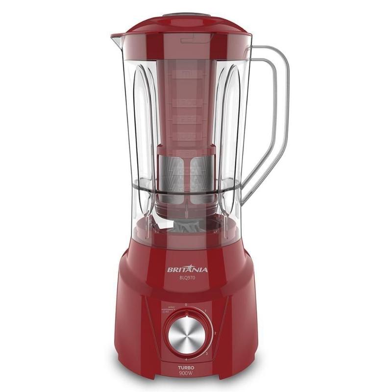 Liquidificador Britânia Diamante 600W 2,6L Vermelho 220V