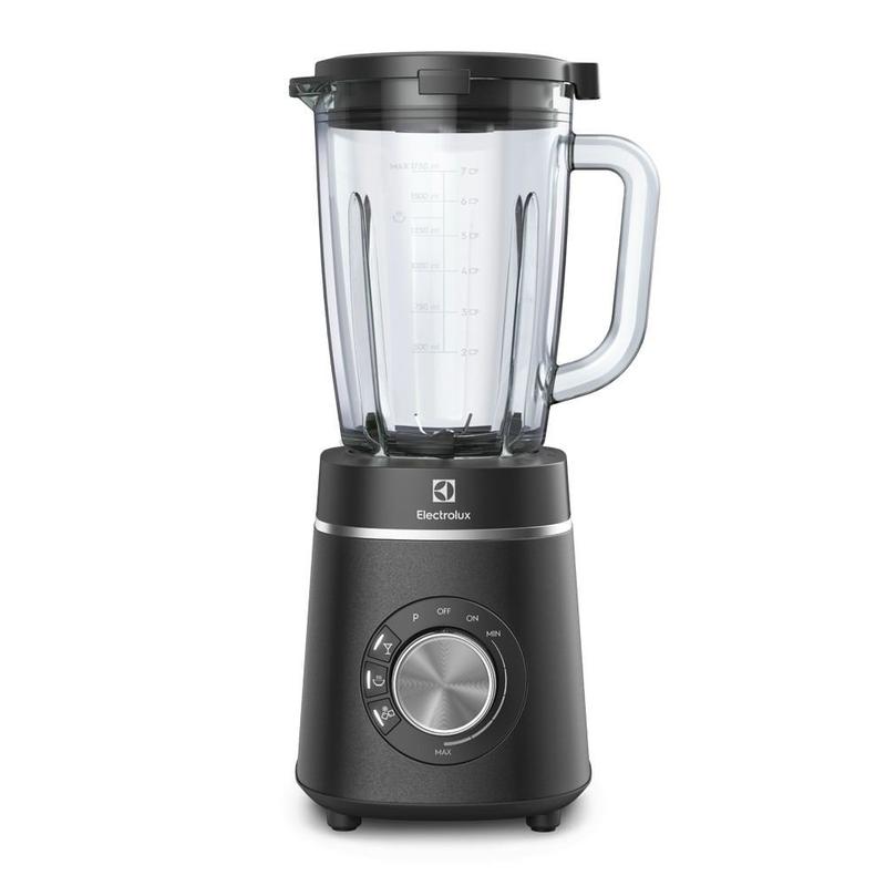 Liquidificador Electrolux inox preto jarra de vidro resistente capacidade 2L 3 receitas pre-programadas função pulsar 1200W BLP70 127v