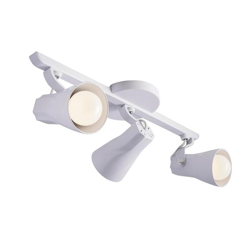 Luminária de Teto Spot Trilho Triplo Direcionável Octa 3 Lâmpadas Praia Litoral E27 Bivolt