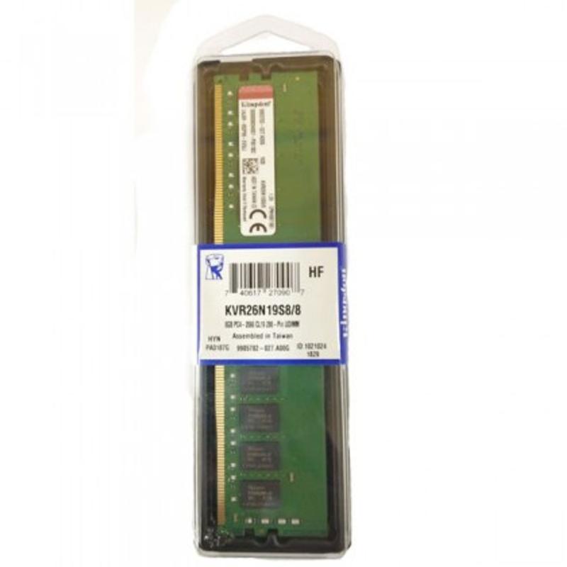 Memória Kingston desktop 8GB, 2666MHz, DDR4, CL19 - KVR26N19S8/8