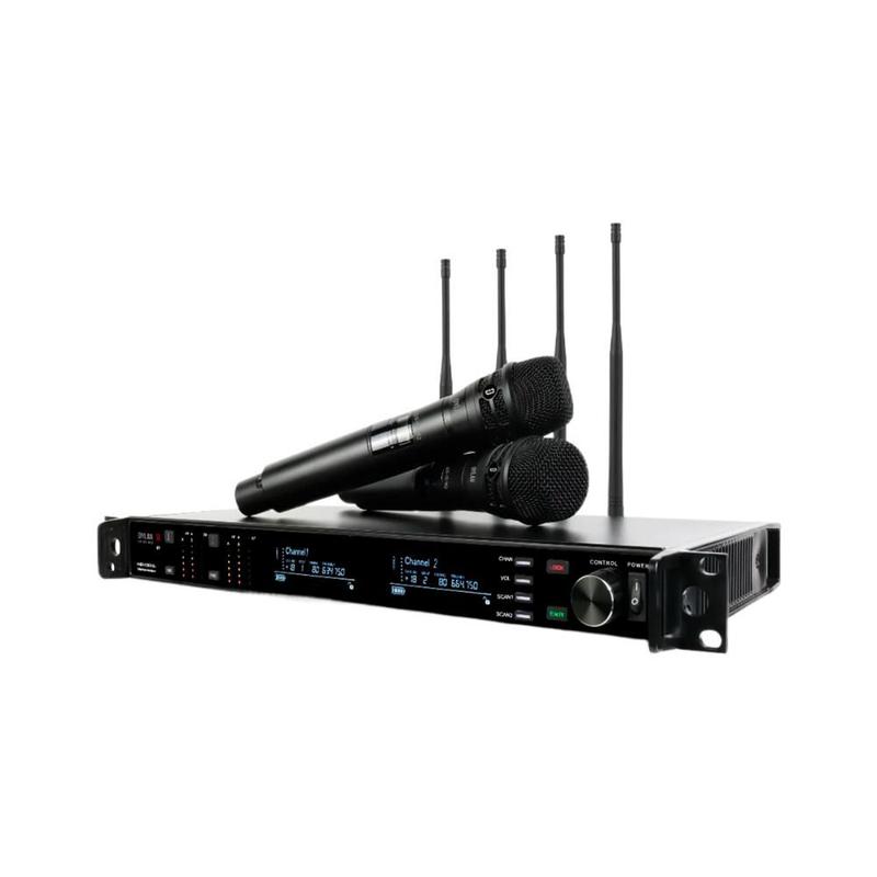 Microfone sem Fio Duplo UHF Dylan QS-10 M2 True Diversity