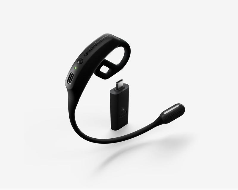 Microfone sem fio SteelSeries Arena com cancelamento de ruído AI