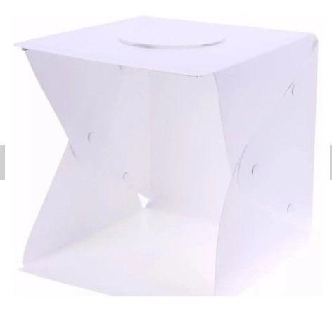 Mini Estúdio Fotográfico Portátil 30cm Com Led 2 Fundos