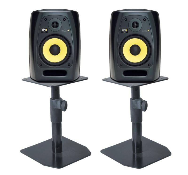 Mini Suporte Pedestal P/Monitores De Referência de 4" a 8" p/mesa (par)
