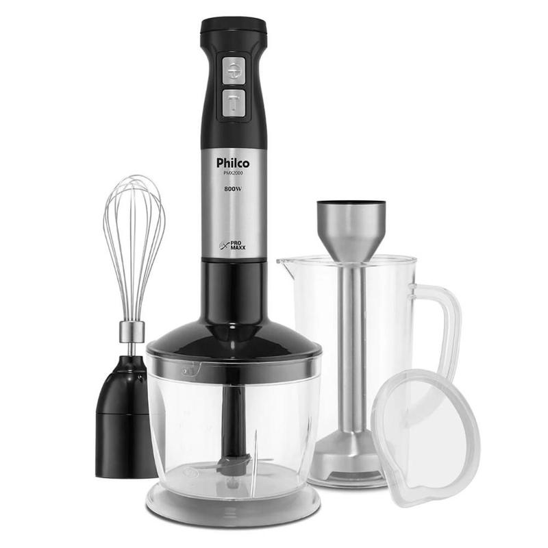 Mixer Philco 3 em 1 PMX2000 800W: Função Turbo, Lâminas Pro Maxx em Inox, Copo, Jarra Processadora - 220V