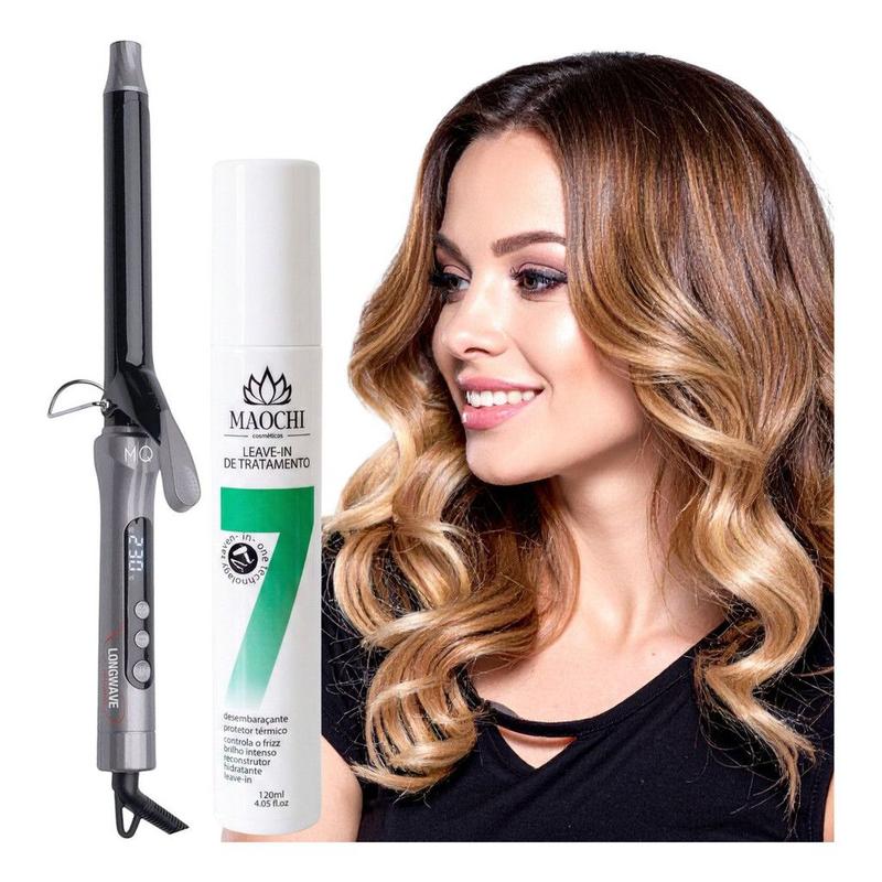 Modelador Profissional Mq Longwave Curves 25mm Ondulador Bivolt Cerâmica Cachos Perfeitos +Leave-in